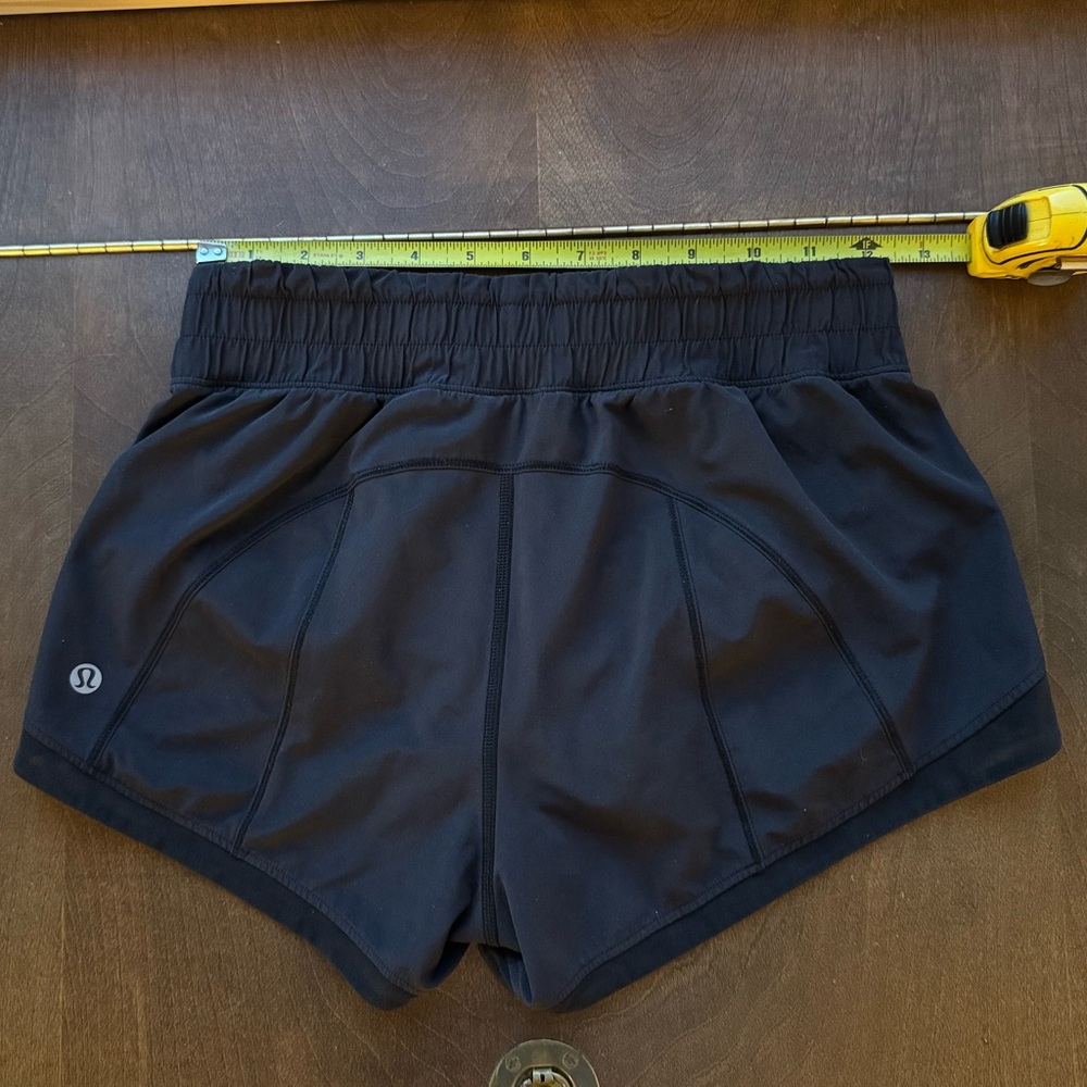 Lululemon black lined running shorts, 2.5in - Picture 2 of 5